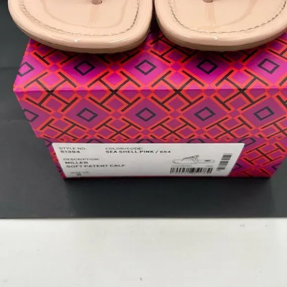 SOLD!!!!!!!     Women’s Tory Burch, seashell, pink sandals, size 8 - Picture 4 of 7